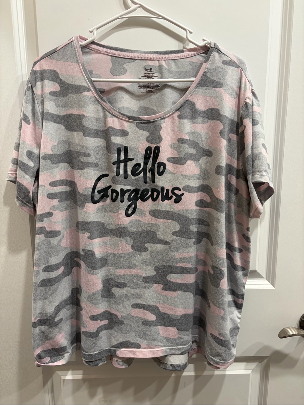 Secret Treasures Pink Camo Pajama Top 2X Hello Gorgeous